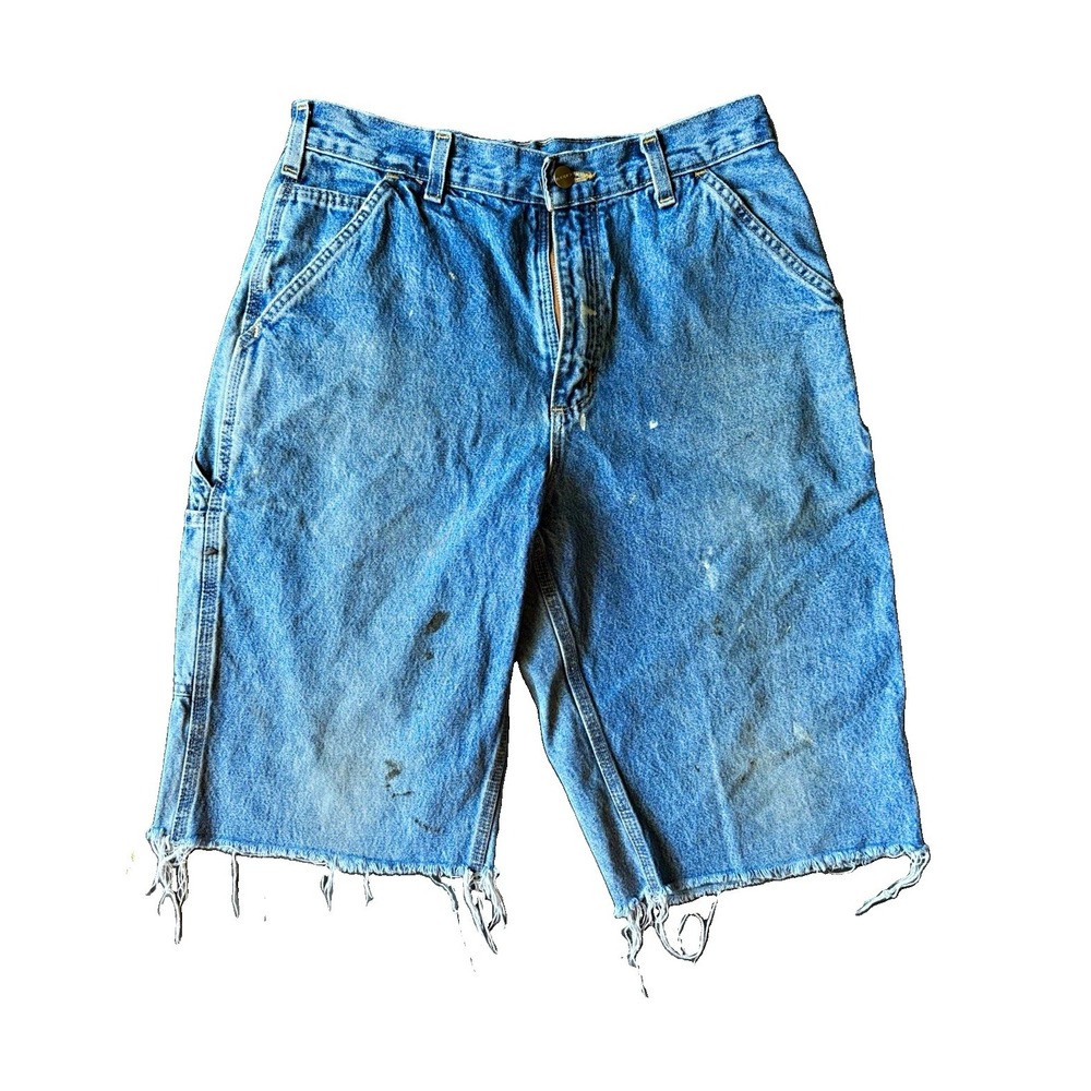 Carhartt Distressed Cut-Off Jean Shorts Men's 31x34 Halloween Redneck Costume